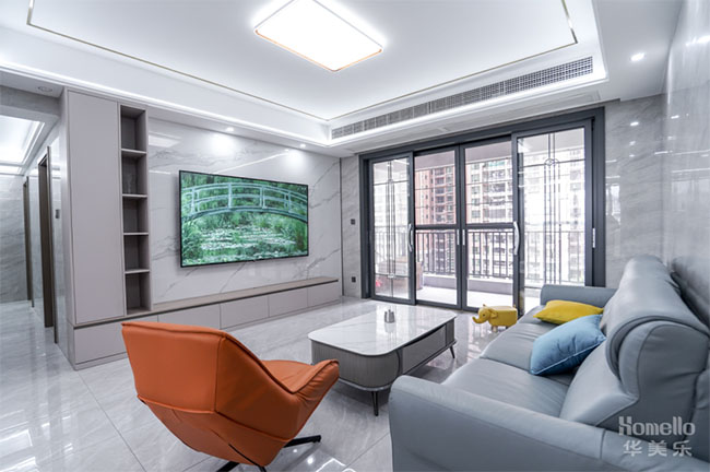 132㎡簡(jiǎn)約四居，客餐廳對(duì)稱(chēng)式設(shè)計(jì)，動(dòng)線自由寬闊，真的很舒適